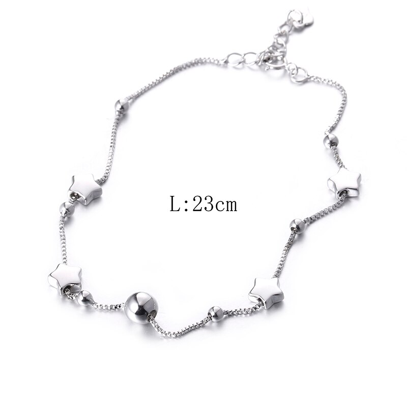 Neue little star damen fußkettchen 925 sterling silber weibliche fußkettchen geburtstag