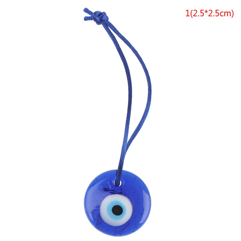 Lucky Multiple Sizes Turkish Greek Evil Blue Eye Charm Pendant Blue Lamp Work Glass Car Home Amulet Kabbalah