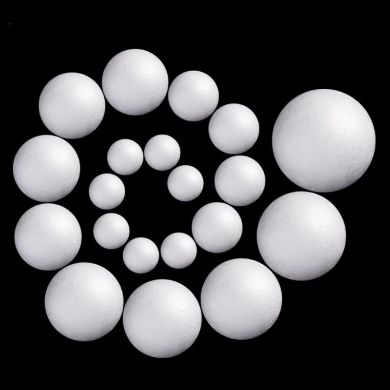 Bola de espuma de poliestireno para decoración de bodas y Navidad, suministros para fiestas, DIY, modelado de poliestireno, 1 unidad, 100 Uds.