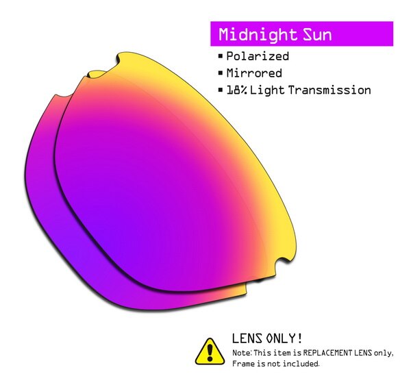 SmartVLT Polarisierte Ersatz Linsen für Oakley Frogskins Lite Sonnenbrille-Mehrere Optionen: Mitternacht Sonne
