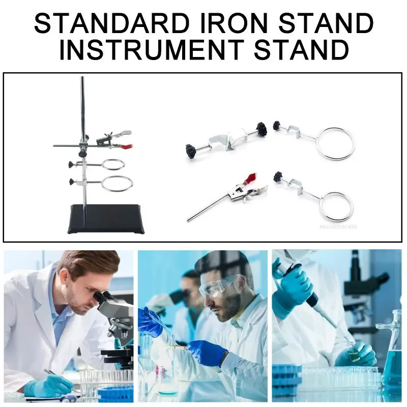 Laboratory School Hand Tool Sets 1 SET Laboratory Stands Support And Clamp Lab Clips Flask Condenser 500mm