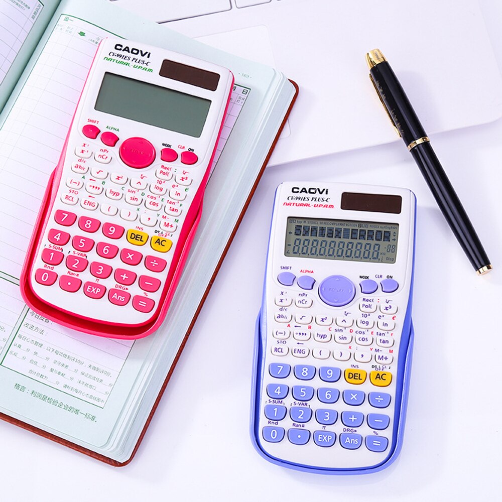 Portable Scientific Calculator Multifunction Counting Tool with Button Battery for Student School Office Stationery Supplies