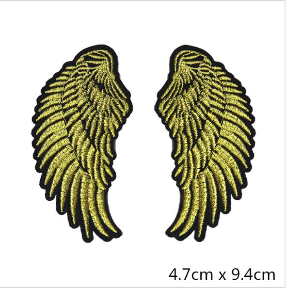 2pcs Angel wing Patches for Clothing Big Patches for Clothing Large Patch Sequin Patch Diy Patch Sequin Applique Iron On: Beige