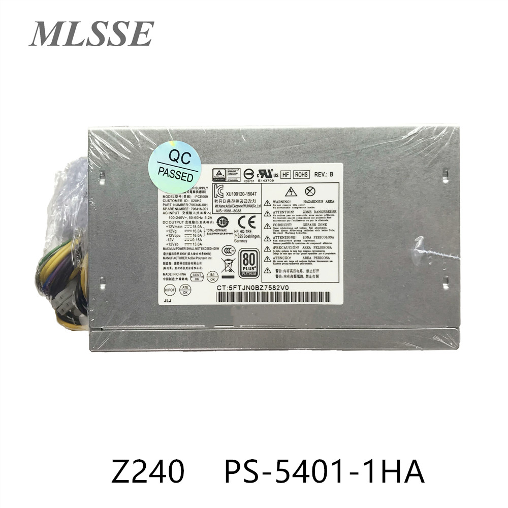 Original For HP Z240 PCE009 WorkStation 400W Power Supply 796346-001 796416-001 PS-5401-1HA Fast ship