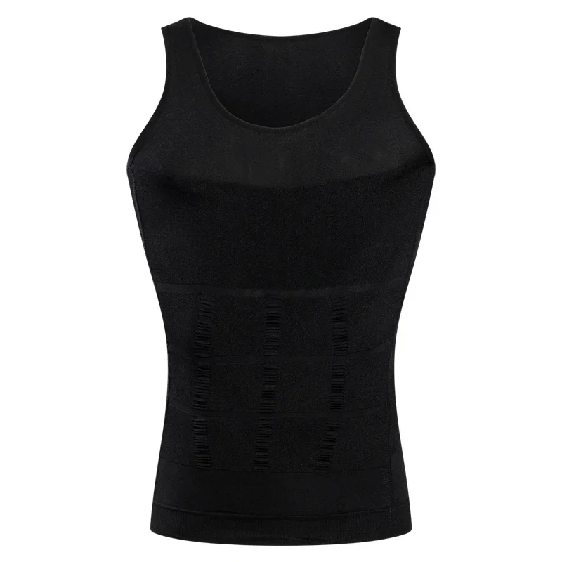 Afslanken Vest Mannen Afslanken Ondergoed Body Shaper Taille Cincher Corset Mannen Shaper Vest Body Slimming Tummy Belly Body Shapewear: M / Black