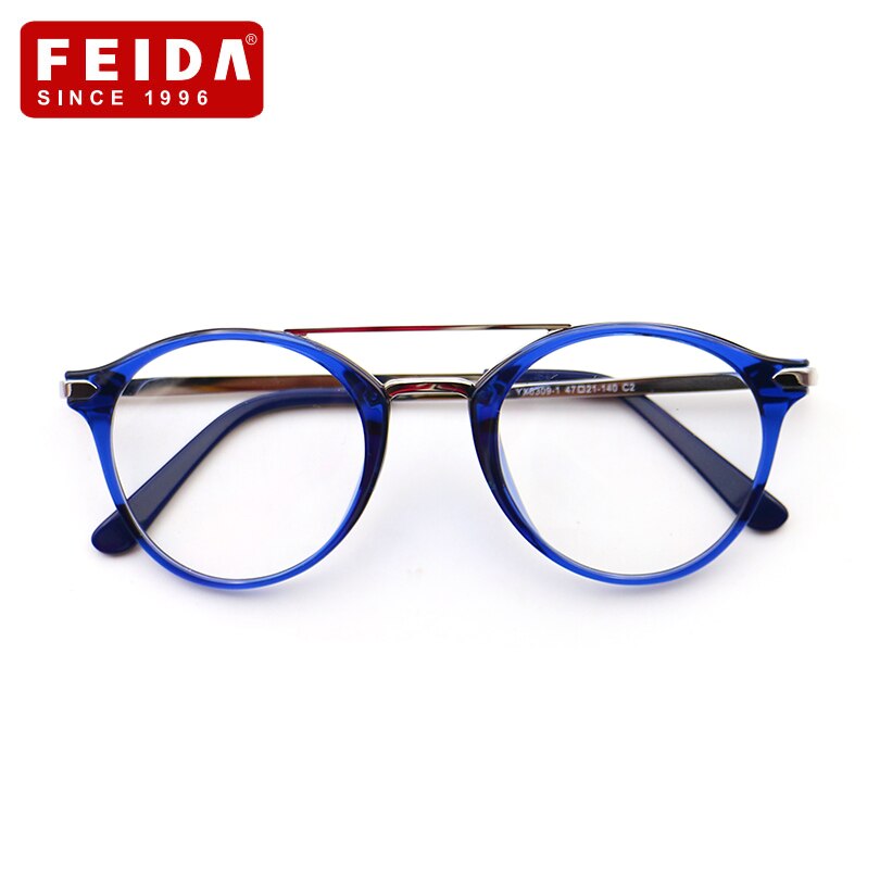 FEIDA vrouwen mannen ronde bril TR90 Frame glazen transparante Leesbril brillen mannen brillen Frame YX0309-1