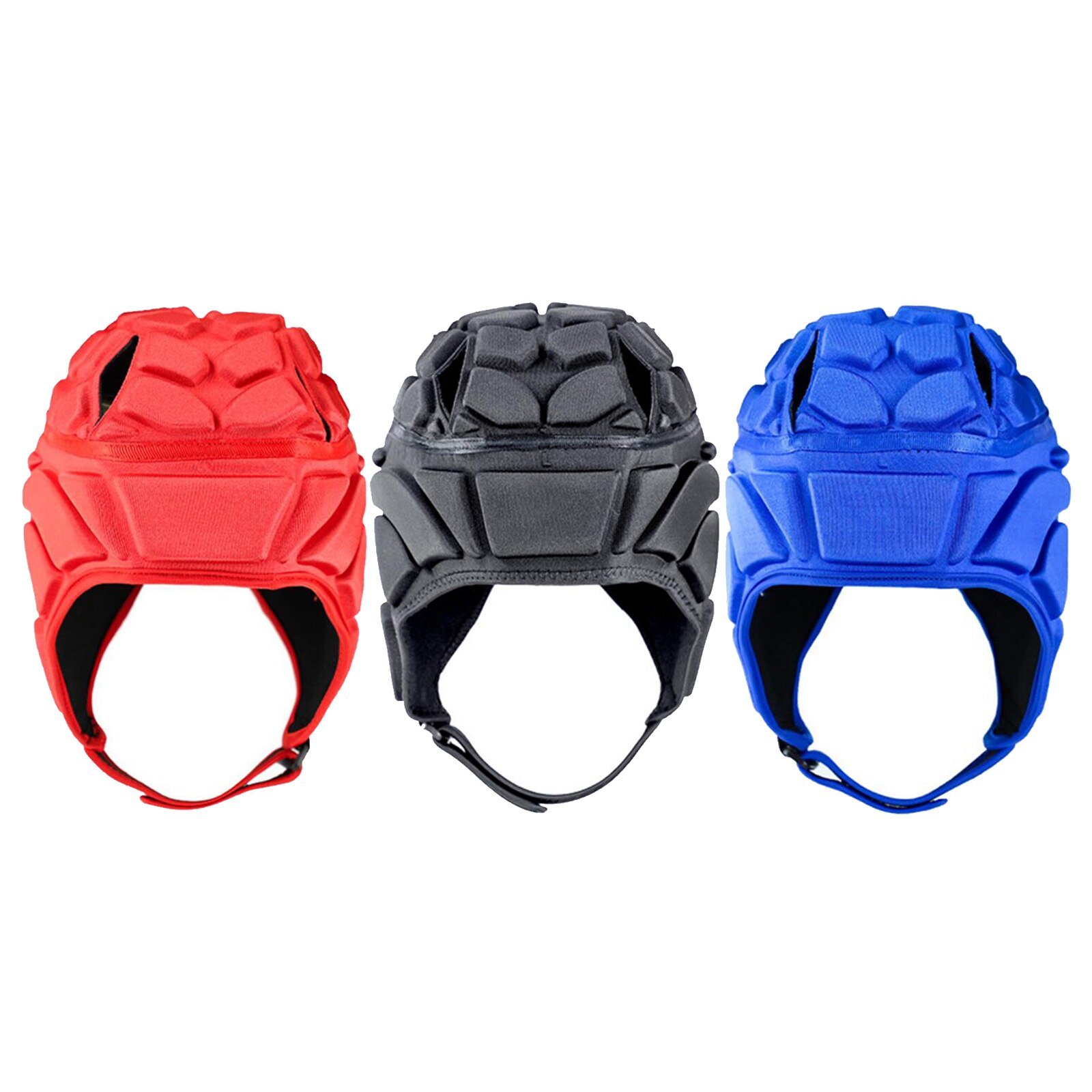 Adjustable Rugby EVA Padded Headgear Football Goalkeeper Soft Head Protective Helmet Protector for Unisex Kids Youth Adults