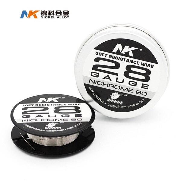 NK Ni80 Nichrome 80 20 Wire E-Cigarette 20g 22ga awg 24 26 27 28-32 gauge vape heating Wire For RDA RTA for DIY Prebuilt Coil: Ni80 28ga 100ft roll