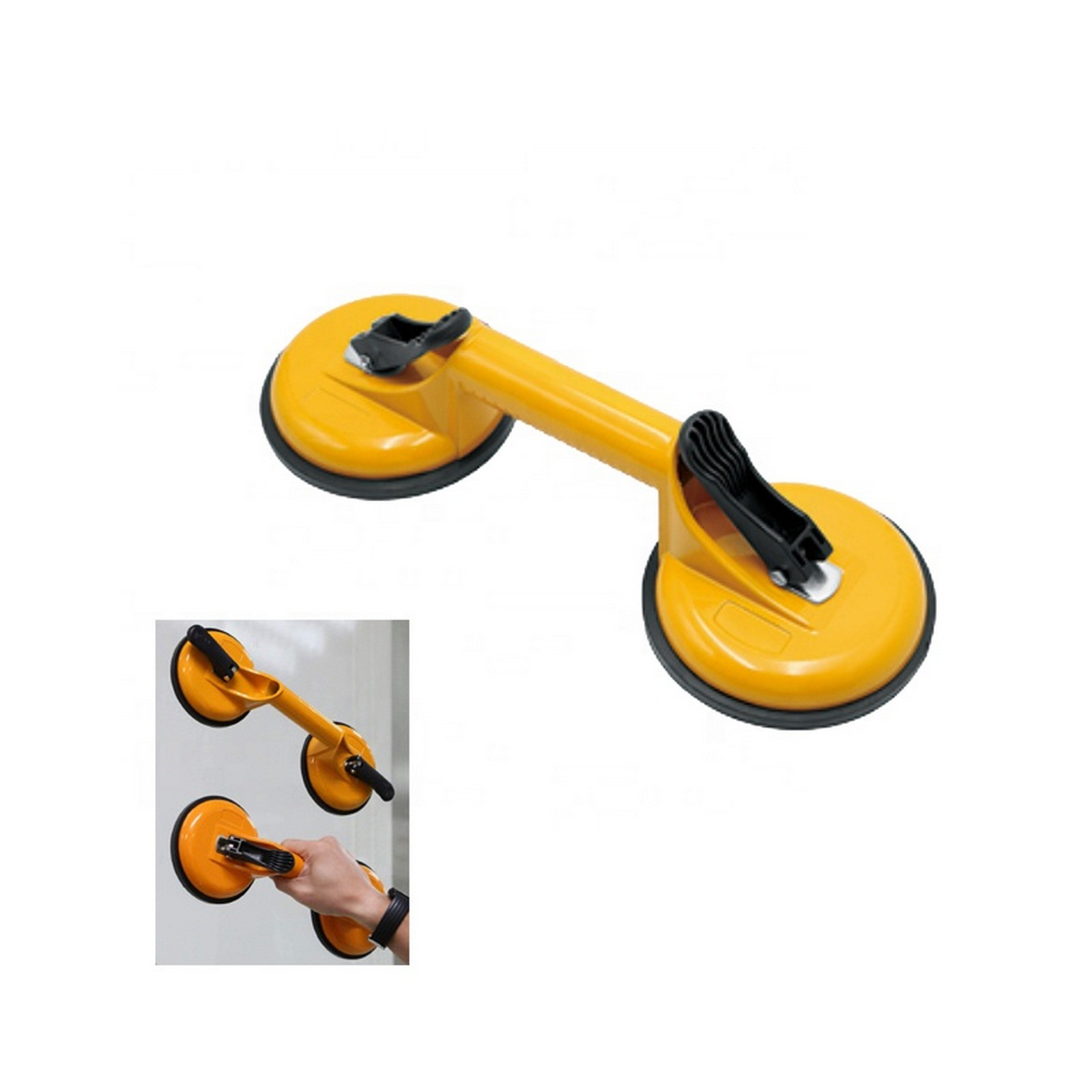 Vacuum Suction Cup Glass Lifter Powerful Glass Tile Carrier Gripper Sucker Plate for Glass Tiles Mirror Granite Lifting Tool