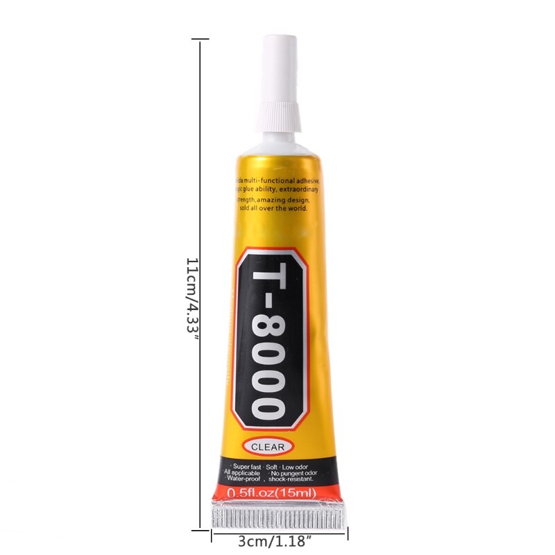 T8000 vidrio adhesivo multiusos pantalla táctil LCD Marco de panel pegamento de fijación 15ml