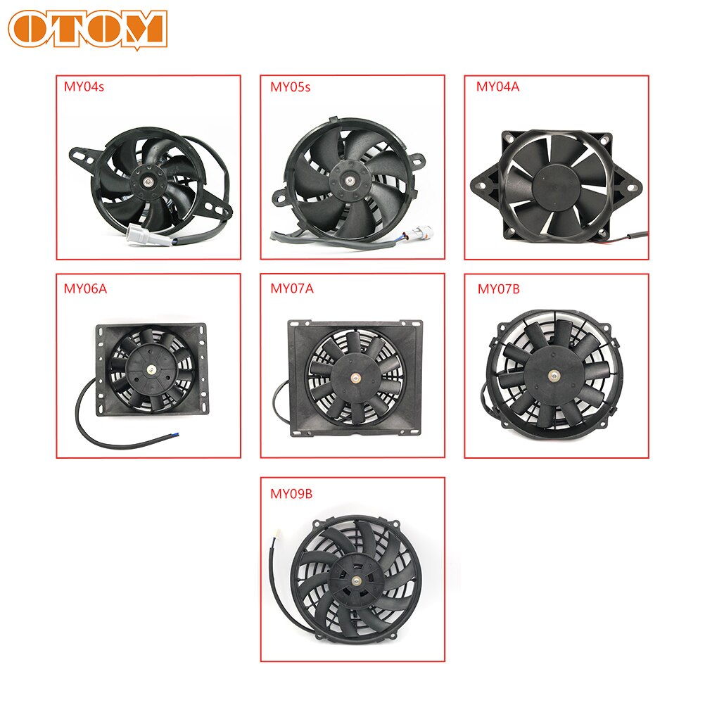 OTOM Universal Motorcycle Cooling Fan Dirt Pit Bike ATV Quad Oil Cooler Water Radiator Electric 12V For KTM Honda Yamaha Kawasak