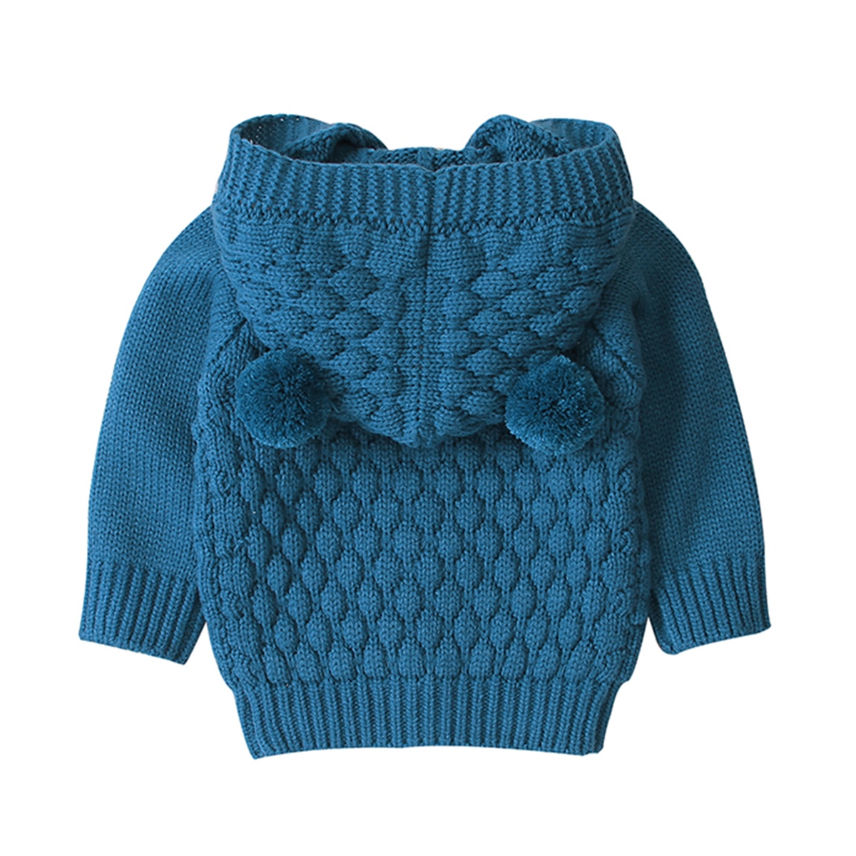 Vinter varm nyfødt baby sweater hætte til spædbørn drenge pige strik cardigan efterår outwear børn strik 3-24m