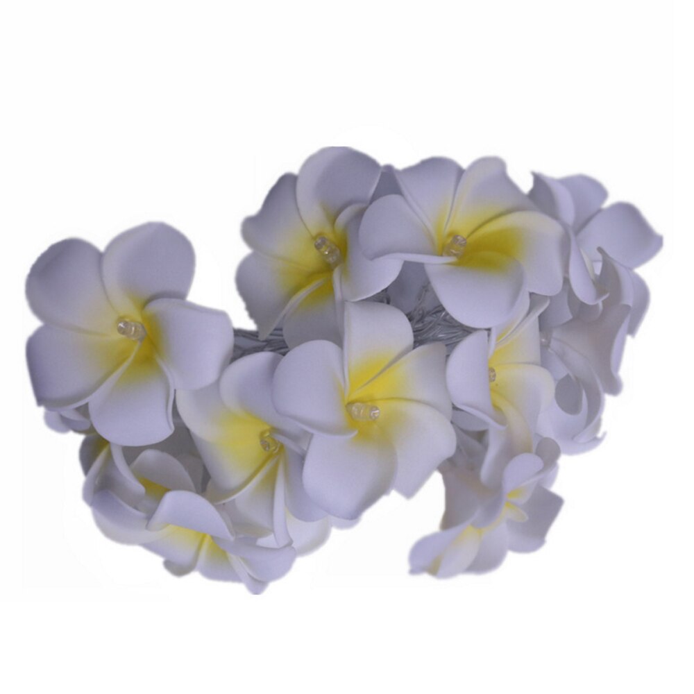 Guirnalda de luces LED DIY Plumeria batería USB EU enchufe poder Frangipani guirnalda Floral luz para vacaciones Navidad dormitorio Decoración