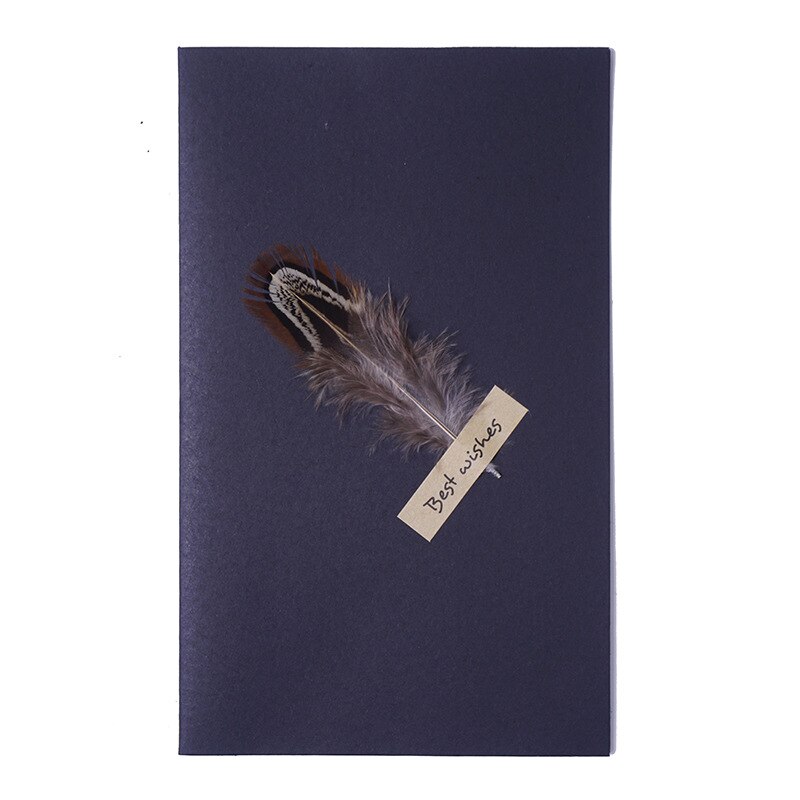 EZONE plume enveloppe + carte de voeux enveloppe noir affaires enveloppe haut de gamme Kraft papier enveloppe école fournitures de bureau: J
