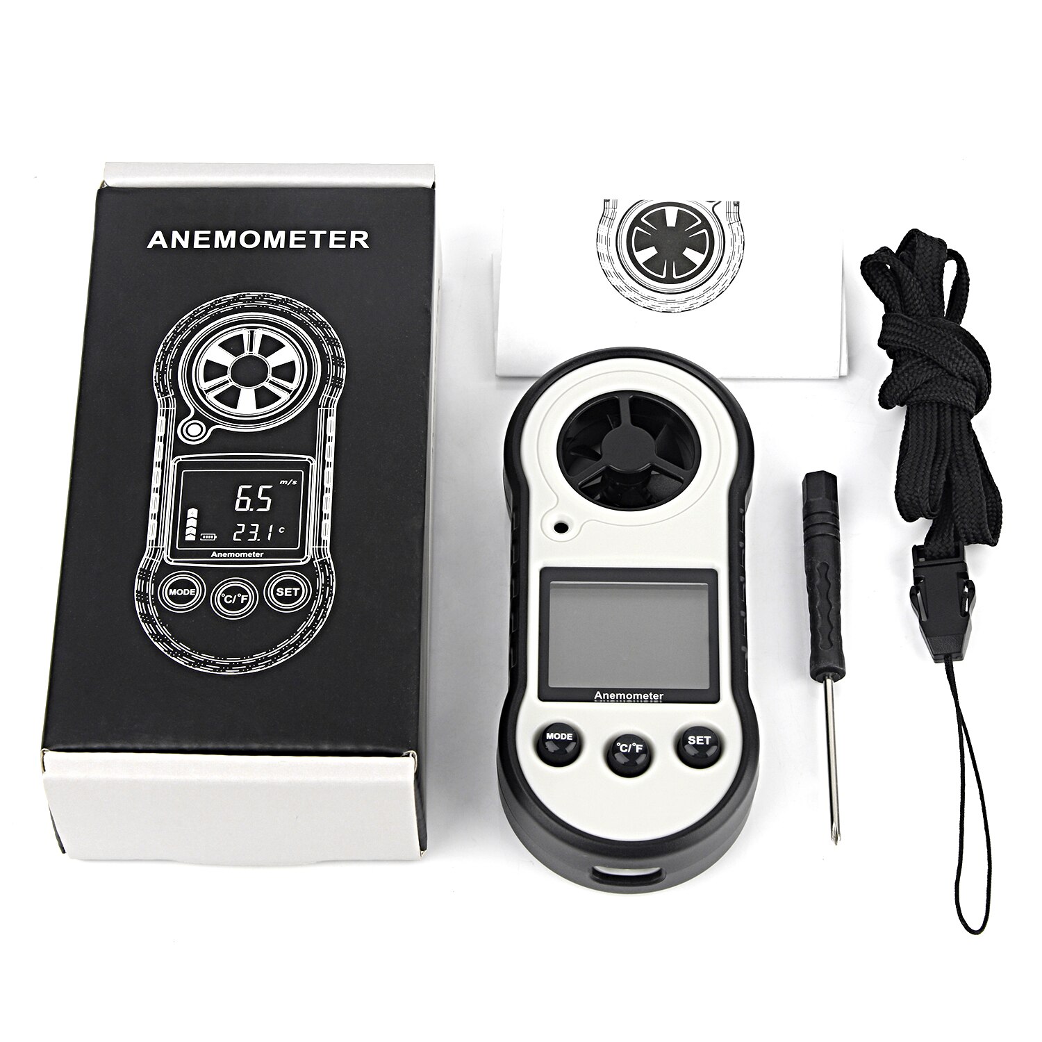 RZ Digital Anemometer Air flow sensor Handheld toerental meter Wind Speed Meter Velocity for Measuring Wind Speed, Temperature