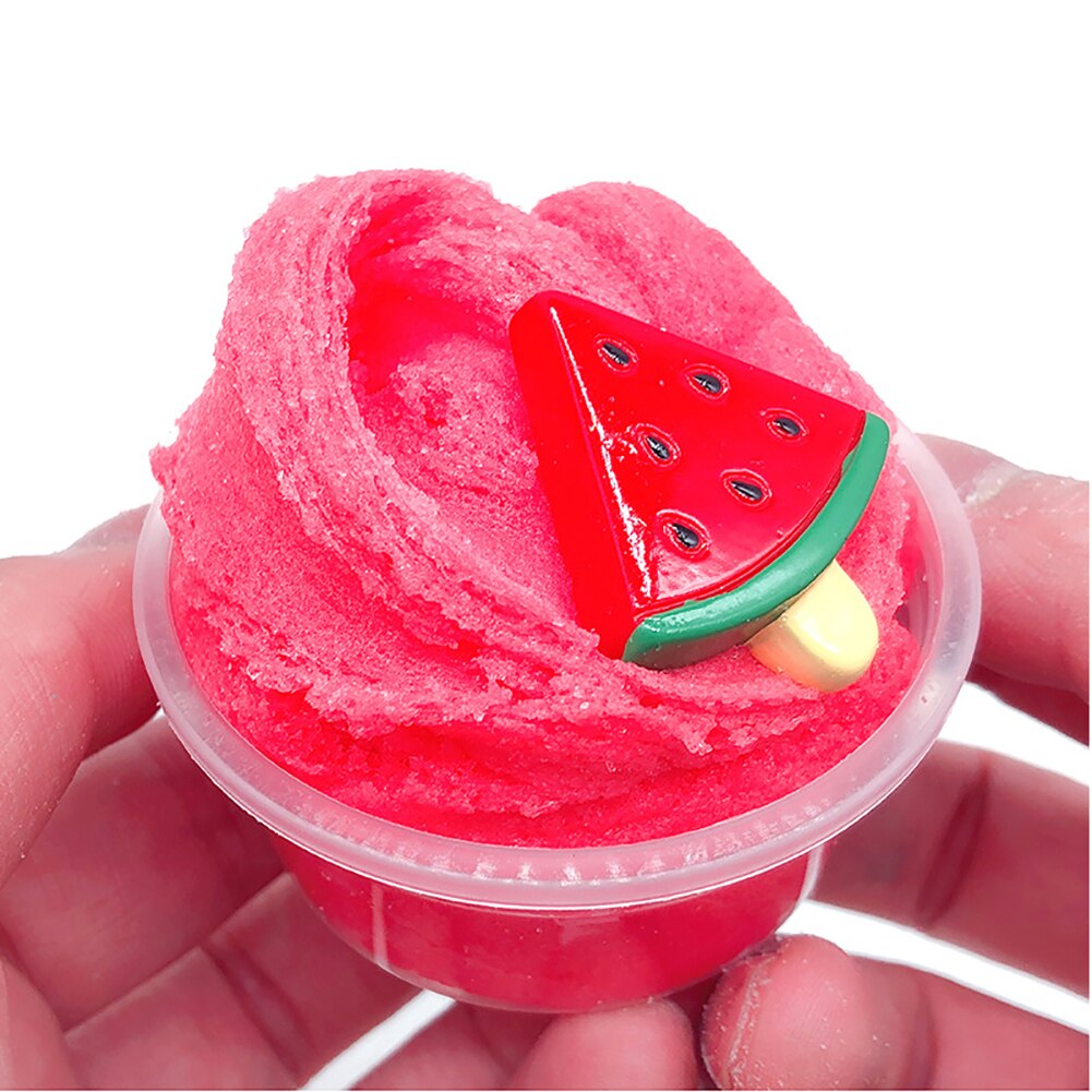 Flauschigen Obst Wassermelone Erdbeere Schleim Stress Relief Kinder Erwachsene Stretchy Spielzeug Anti-Stress-Kind Kind Baby Spielzeug