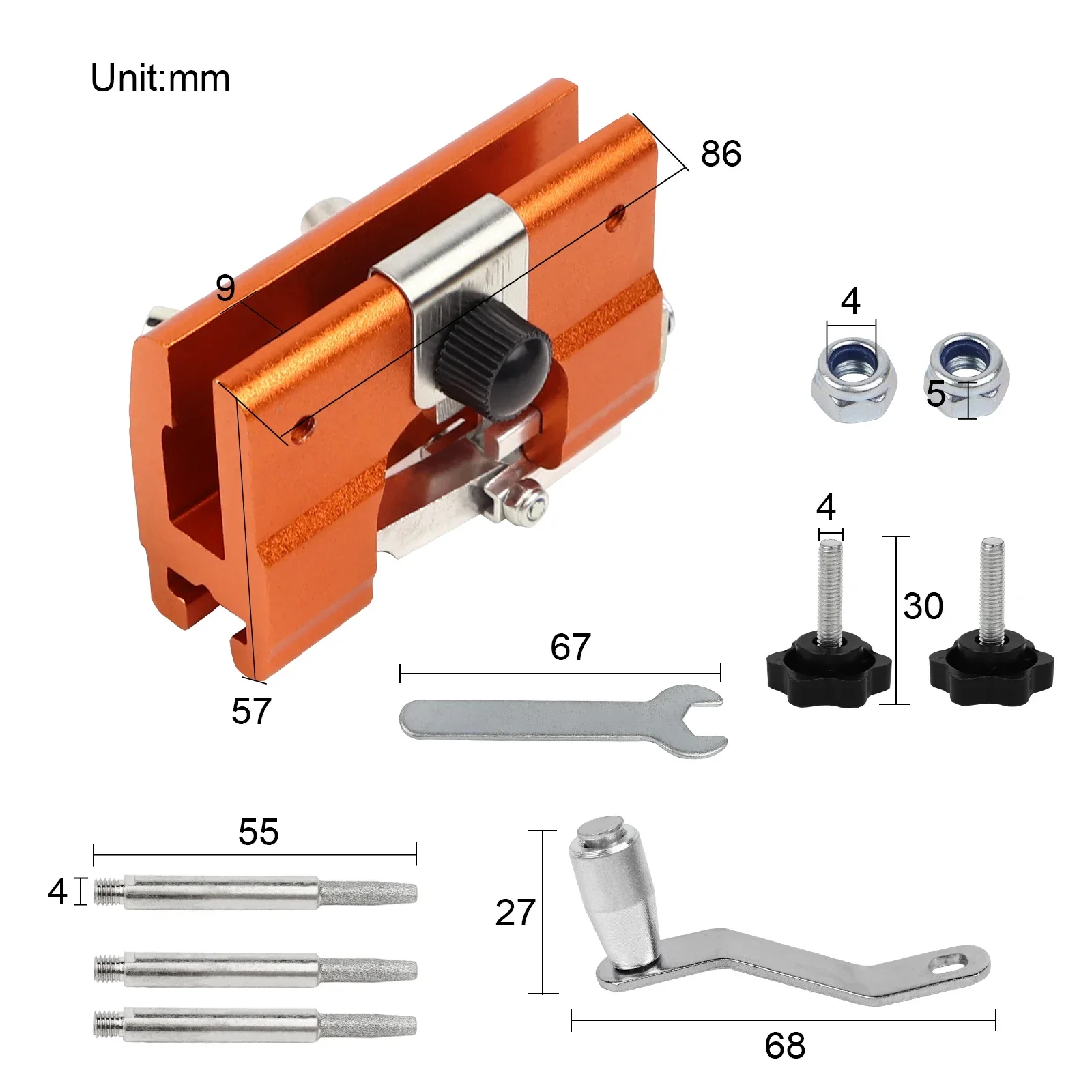 Afiador de corrente de motosserra, ferramenta de afiar serra de corrente, kit de afiação de madeira, manivela manual, lâmina de serra de corrente