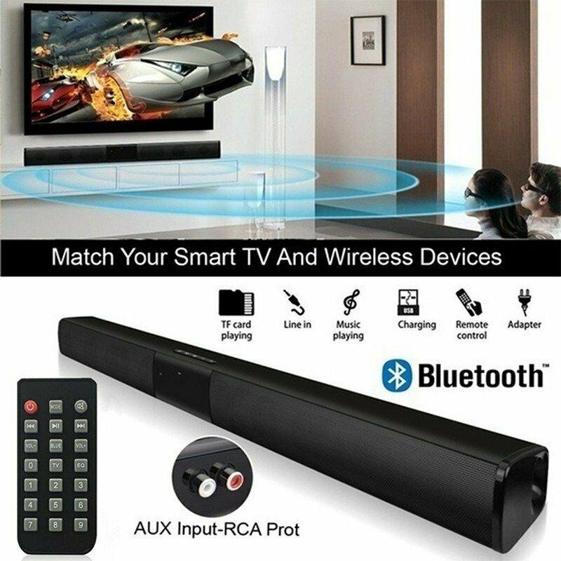Wireless Soundbar With Bluetooth HiMISS Bluetooth Sound Bar Speaker System TV Home Theater Soundbar Subwoofer
