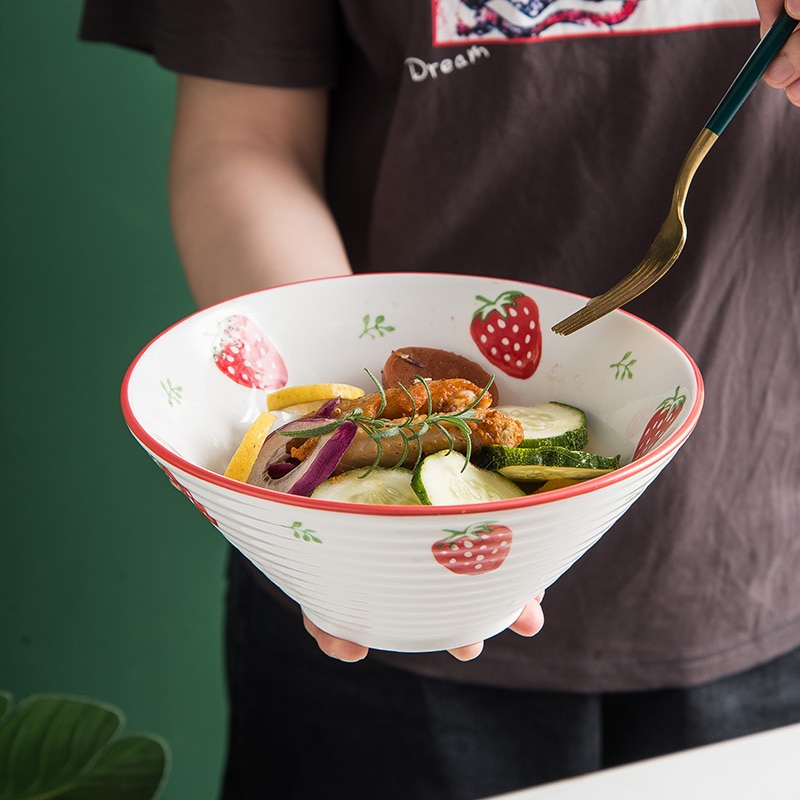Frete grátis & tigela de macarrão instantâneo salada de arroz sopa de frutas forno microondas utensílios de mesa domésticos especiais
