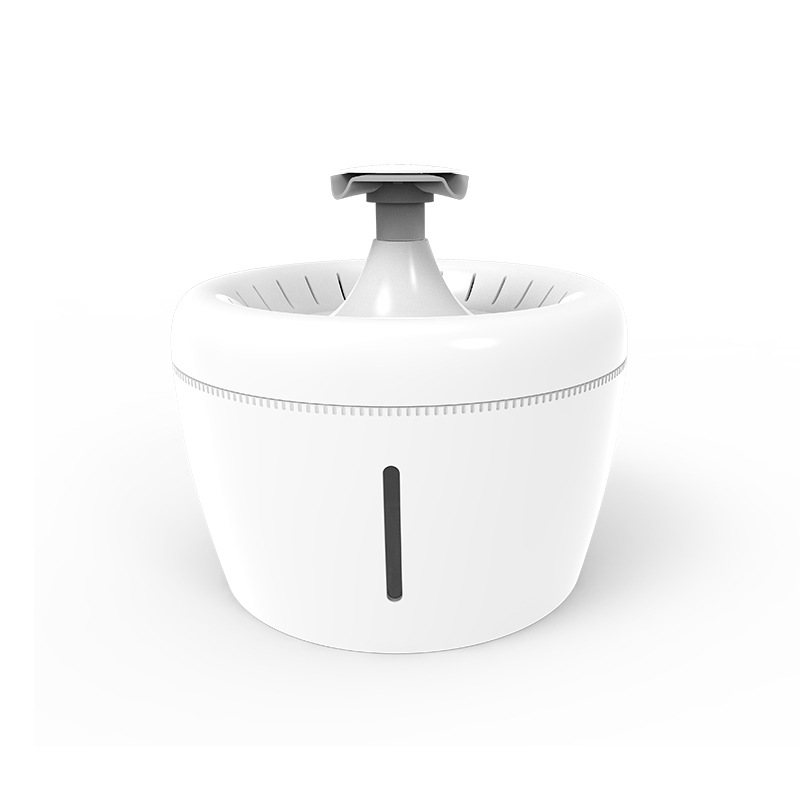 2.5L Pet Water Dispenser Automatic Fountain Water Mute Circulating Water Pet Waterer Pet Dog Cat Drinking Fountain: white basic