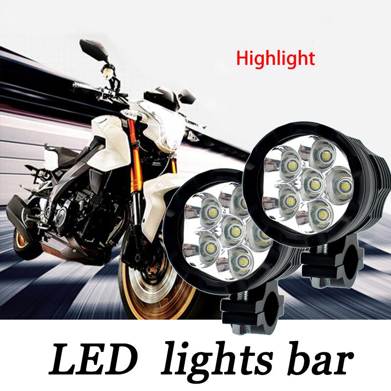 LED moto bateau Spot conduite phare 80W 6000LM 6500K T6 moto brouillard phare avec interrupteur 4 pièces/2 pièces/1 pièces