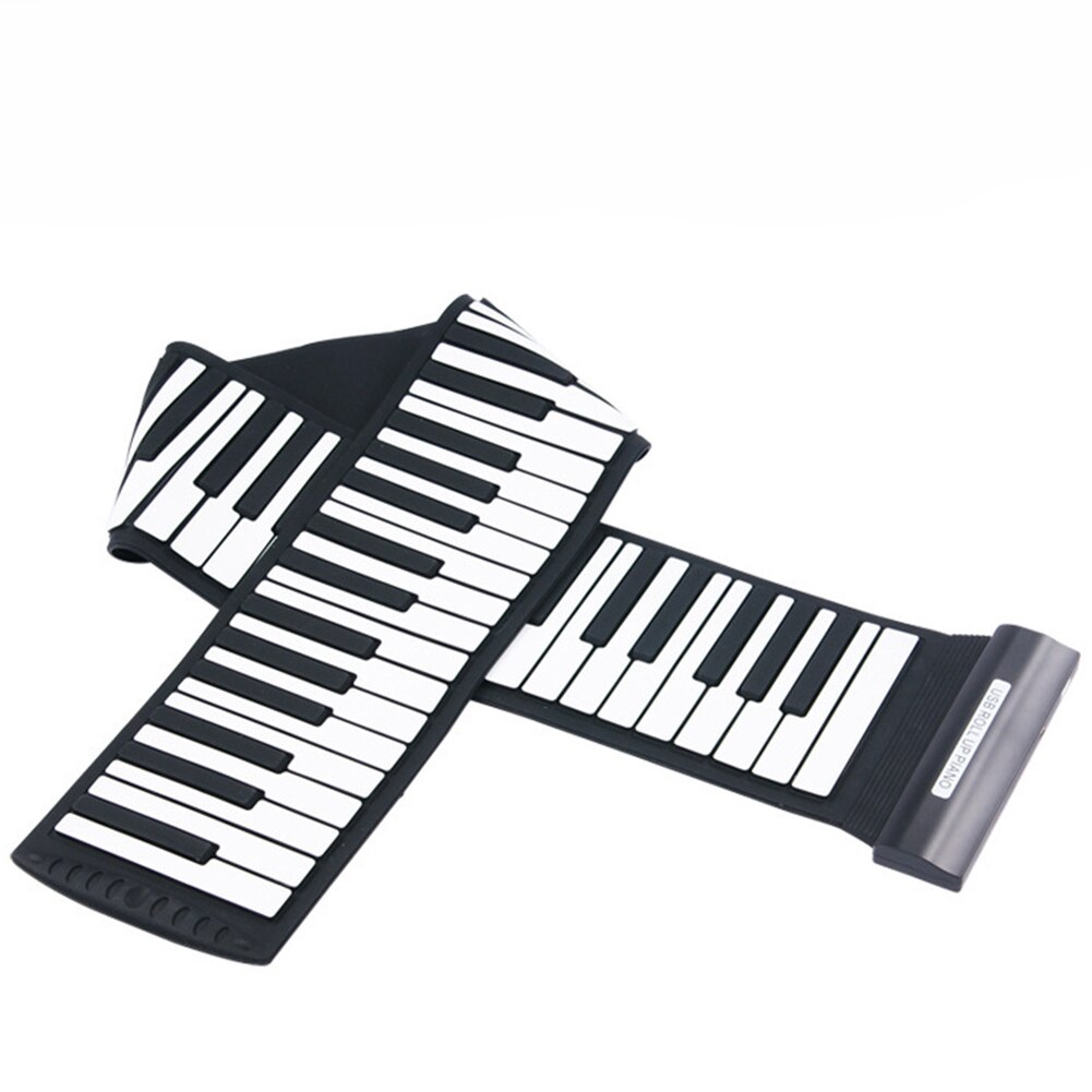 Piano enrolladas 88 teclas con altavoz interfaz USB de silicona para principiantes grabación de música teclado electrónico salida MIDI recargable