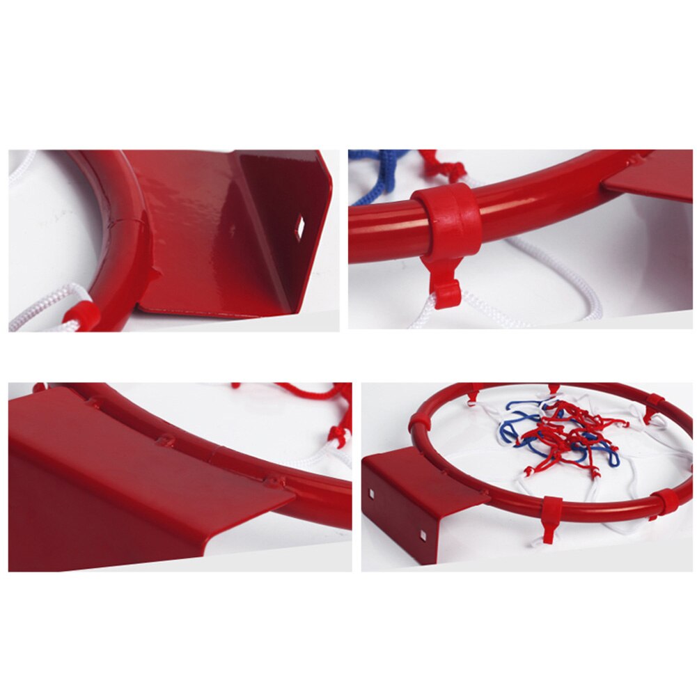 25CM Steel Hanging Basketball Wall Mounted Goal Hoop Rim With Net Screw Sports Netting For Children Kids Outdoors Indoor Sports