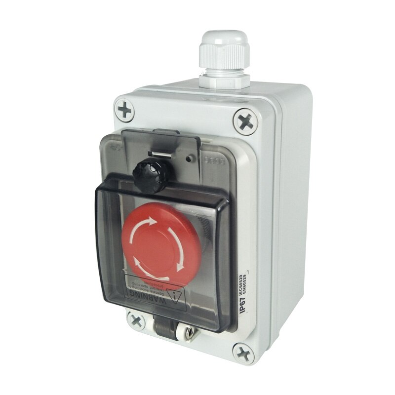 ABS Plastic IP67 Waterproof Junction Boxes Emergency stop switch Control Box Connection Electric Enclosure Case Outdoor Indoor: Orange