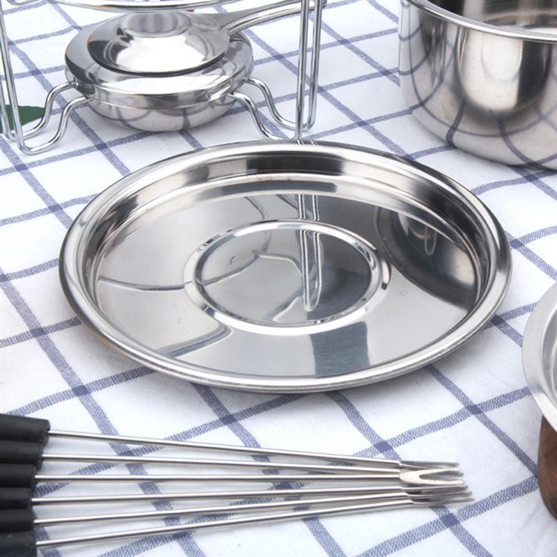 10 unids/set máquina de fundir Chocolate de acero inoxidable máquina de fundir conjunto de Chocolate Fondue de queso para casa Cafe cocina Accesorios