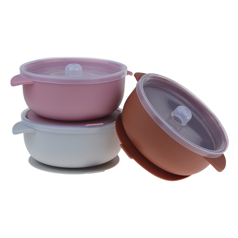 Baby Feeding Bowl Silicone Tableware for Kids Suction Bowl Baby Plate BPA Free Silicone Kids Toddler Assist