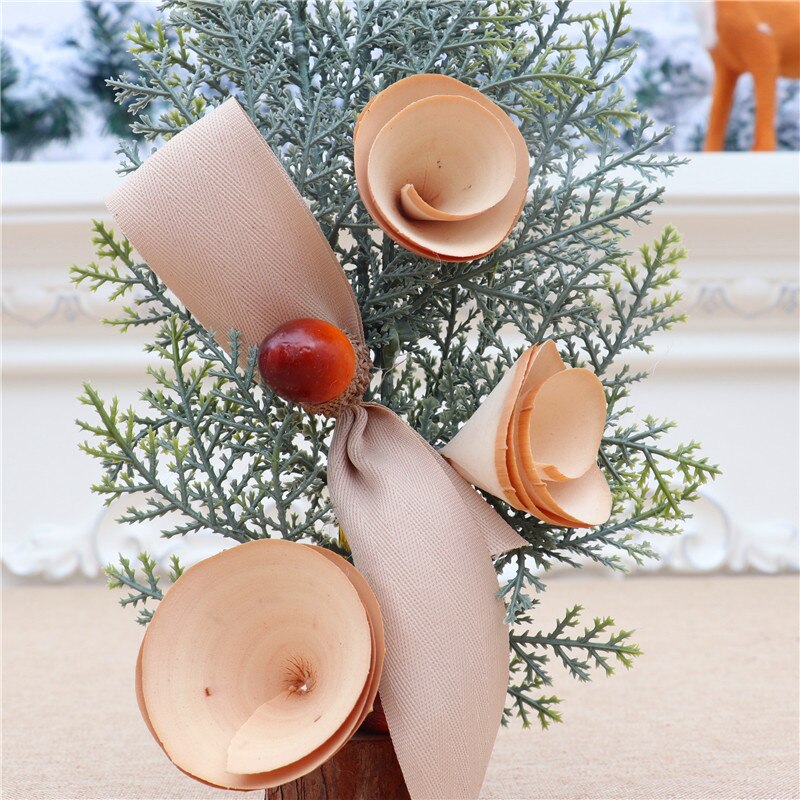 25CM Miniature Christmas Tree Decorations Desktop Atmosphere Layout Simulation Festive Family Decor Simulation Christmas Tree