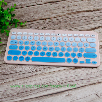 Weiche Silikon Tastatur Abdeckung Schutz Film Für logitech K380 K 380 Bluetooth tastatur multi-gerät mechanische Haut Schutz: allmählich Blau