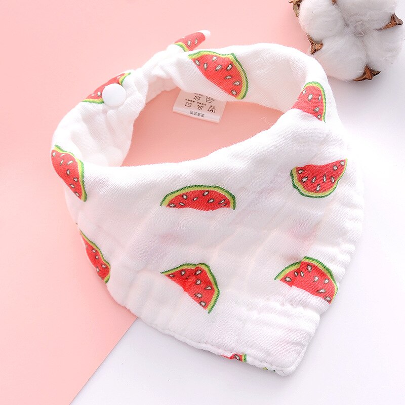 5Pcs Baby Bibs 100% Natural Cotton Soft Baberos Bebe Animal Bandana Infant Smock Burp Cloth Feeding Saliva Drool Towel