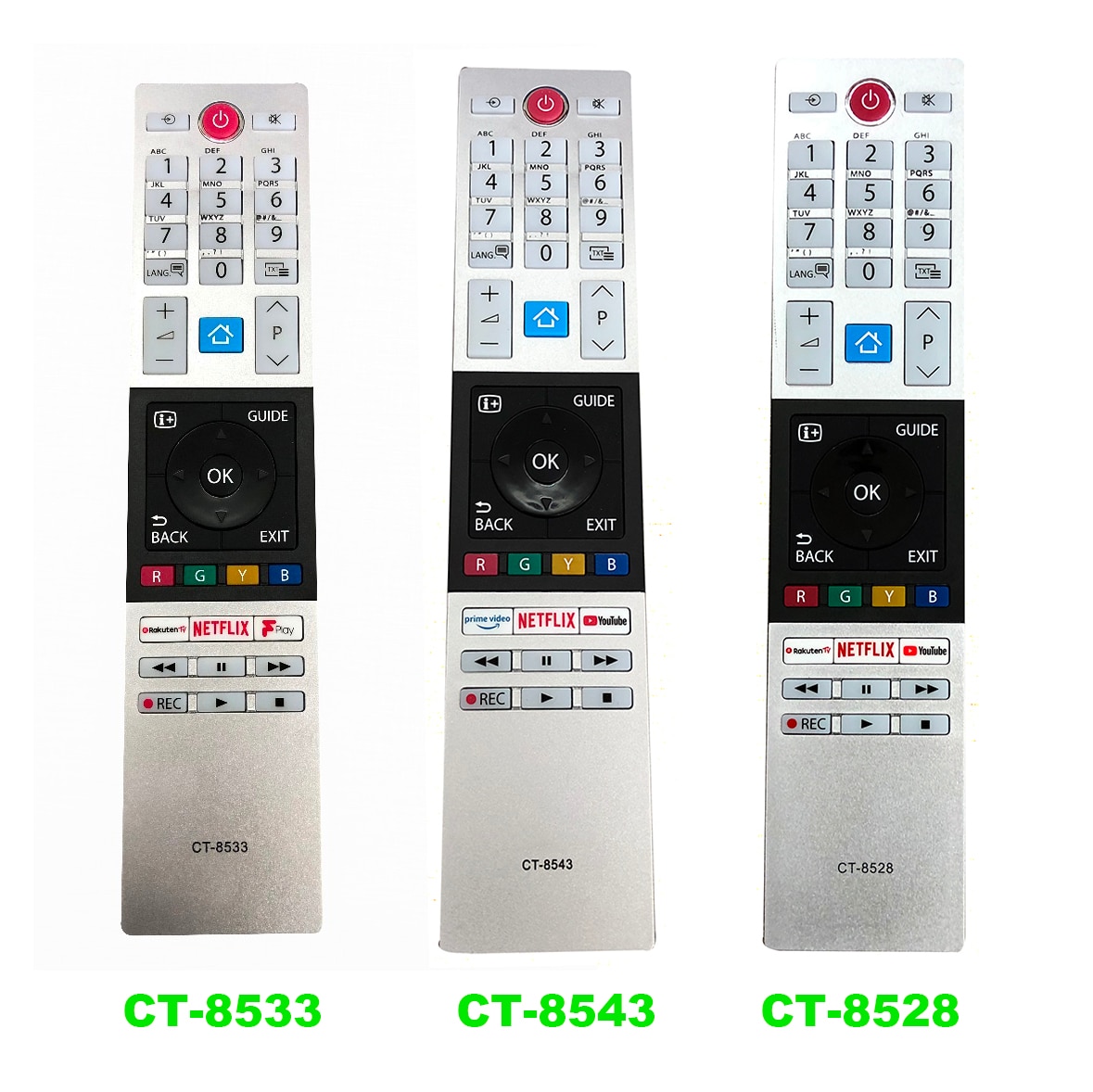 Erstatning for toshiba led hdtv tv fjernkontroll ct -8533 ct-8543 ct-8528