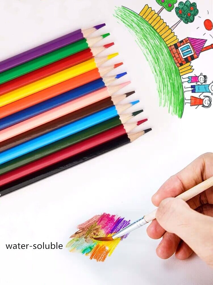 Sharkbang 12/24/36/48 Colored Pencil With Free Pencil Sharpener Lapis De Cor Artist Painting Sketch Oil Water Color Pencil Set