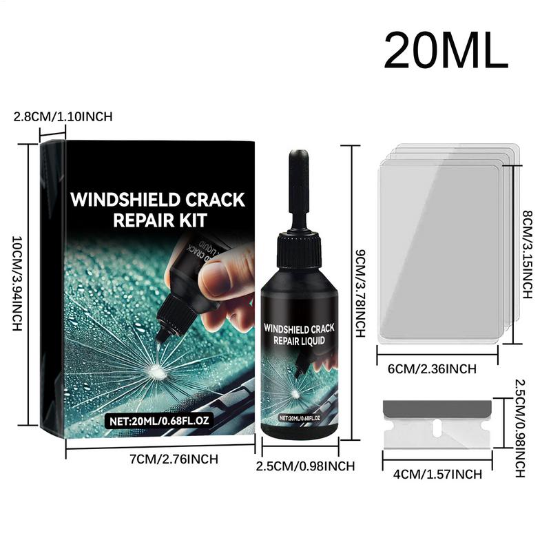 20ml nano vidro reparação fluido kit de reparo do pára-brisa do carro para arranhões e rachaduras ambientalmente amigável ferramenta de reparo de vidro automático