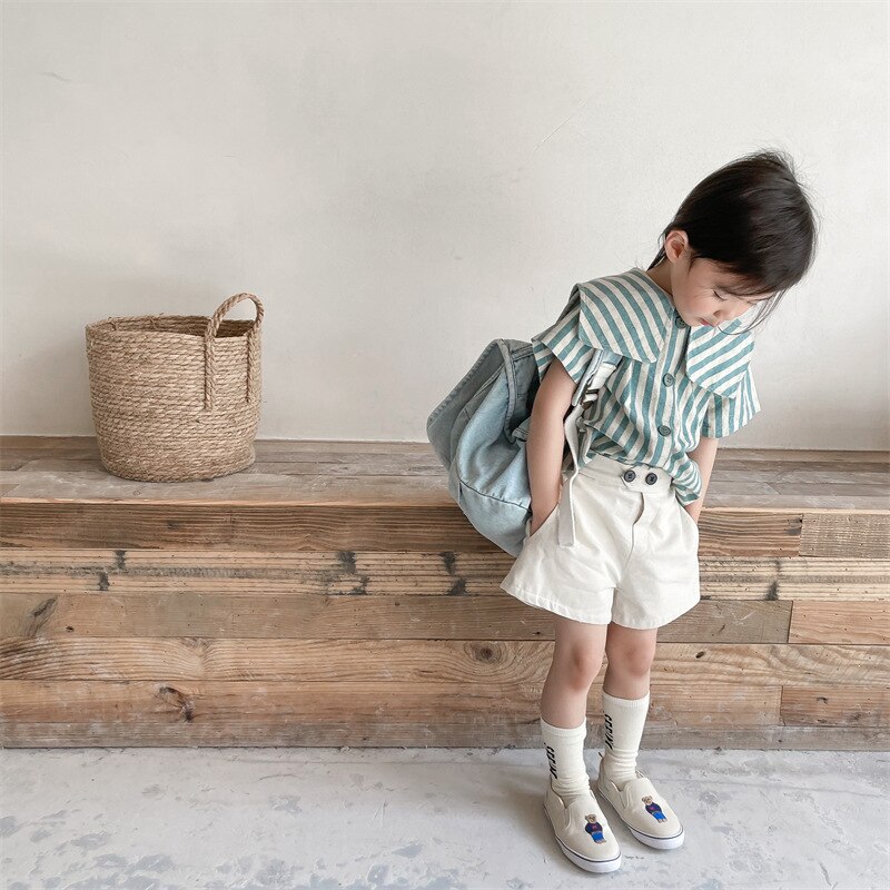 2022 Summer Solid Children Shorts Thin Cotton Linen Girls Shorts Comfortable Baby Casual Short Pants Boy Shorts Kids Clothes