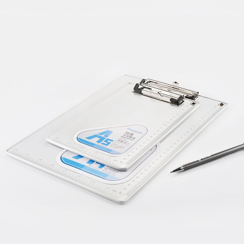 A4/A5 Metal Writing Board Clipboard File Folder for Documents File Clip With Ruler Aluminum Writing Pad School Office Stationery