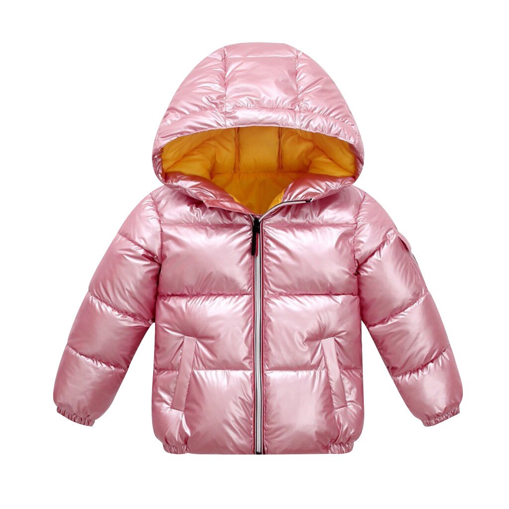 Winter Peuter Infant Kids Baby Grils Jongens Parka Lange Mouwen Hooded Outdoor Waterdichte Jas Down Jas Overjas Uitloper # G4: Roze / 4T