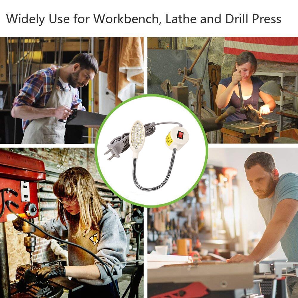 Industrial Lighting Dimmable 28 LED Sewing Machine Light Multifunctional LED Work Lamp light for Workbench Lathe Drill Press