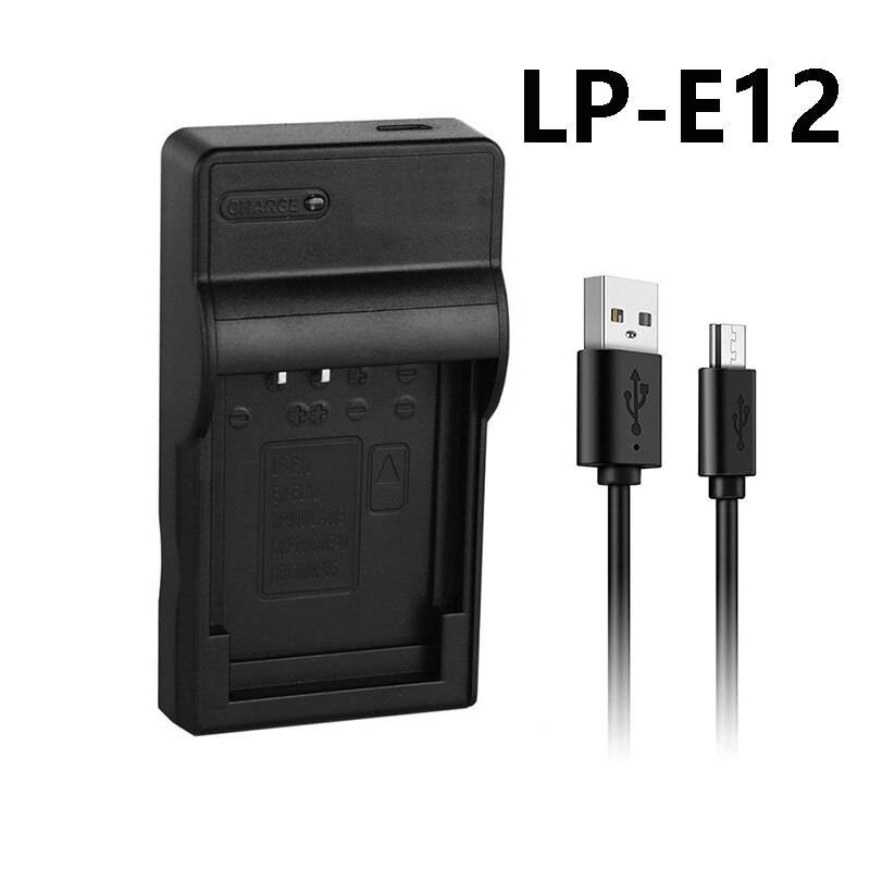 USB Charger for Canon EOS Camera LP-E5 LP-E6 LP-E6N LP-E8 LP-E10 LP-E12 LP-E17 Battery charger: LP-E12