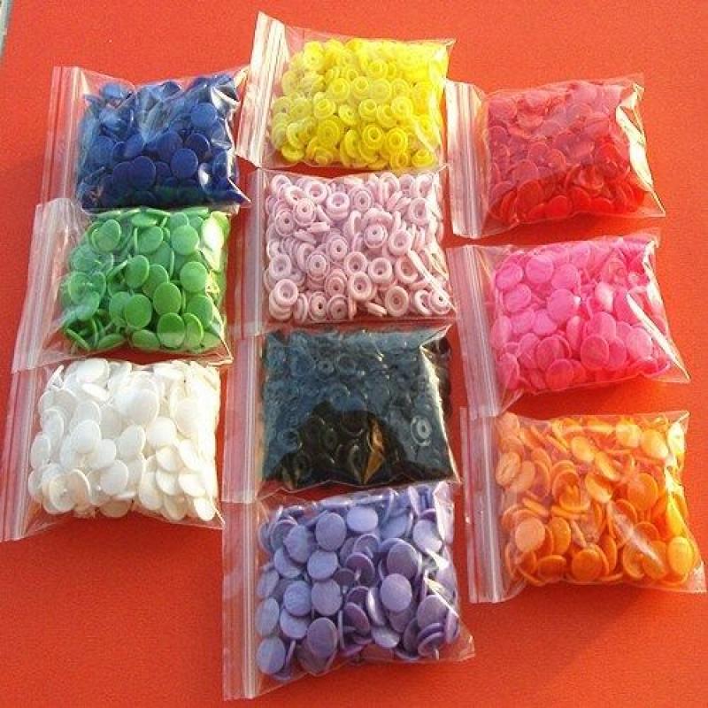 100 sets T3 Round Plastic Snap Buttons Clothes DIY Sewing Accessories Press Button