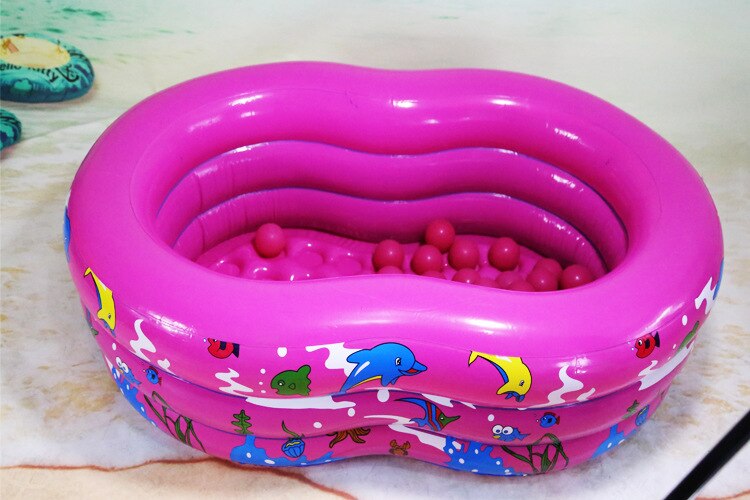 Kids Paddling Pool Children's Home Use Paddling Pool Large Size Inflatable "8" Swimming Pool Heat Preservation: Hot Pink Pool