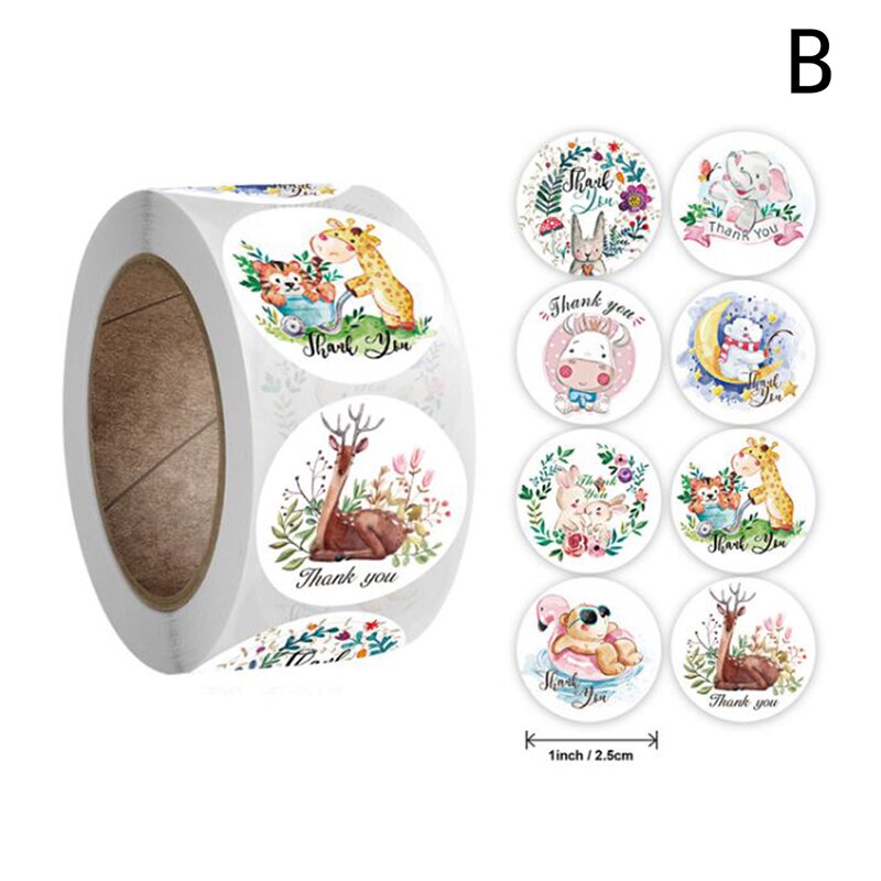 Happy Birthday Stickers - 500 Pieces Colorful with 8 Patterns, Round Self Adhesive Birthday Decoration, Labels for Party, Gifts and Accessories