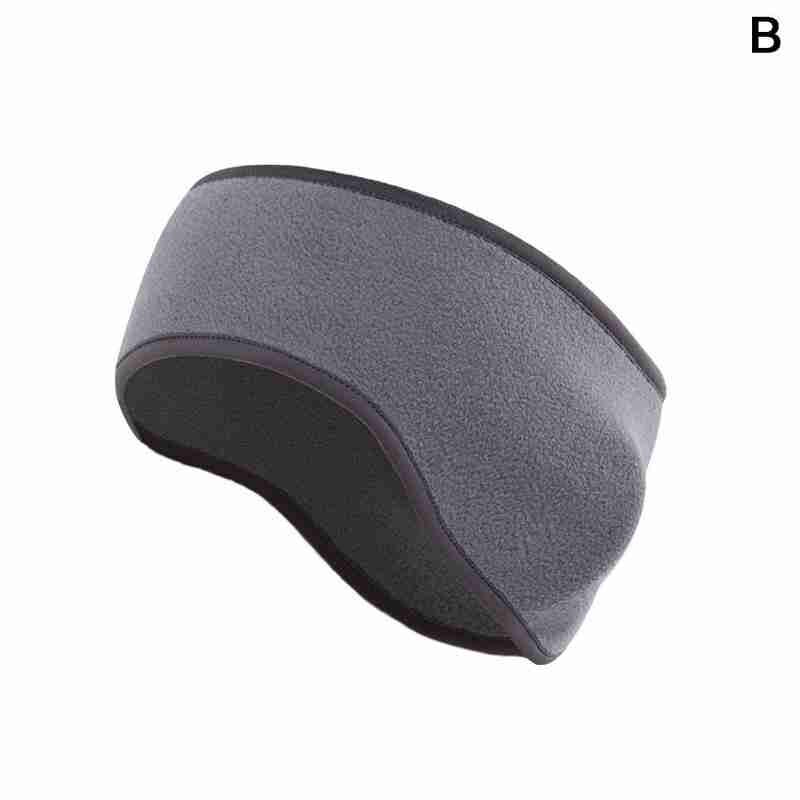 Outdoor Jogging Sports Hair Tape Band Winter Sports Earmuffs Band Warm Protection For Running Windproof Men Headband Ear He C4K4: Dark gray