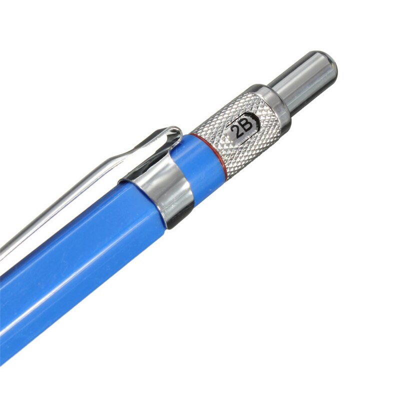 Best 2.0 mm 2b Lead Holder Metal Mechanical Drafting Drawing Pencil With 12pcs Leads