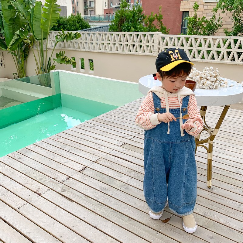 Kids Baby Meisjes Denim Overall Herfst 2-6yrs Oudere Baby Jongens En Meisjes Losse Casual Jeans Kinderen Denim Broek Kinderen doek