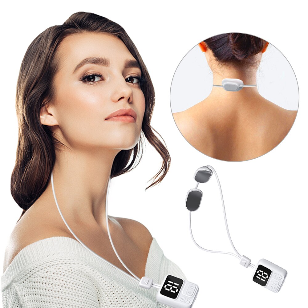 Portable Neck Massage Machine Electric Massager Mini Care Cervical Neurostimulator Appliances Devices Apparatus Pain Relaxation