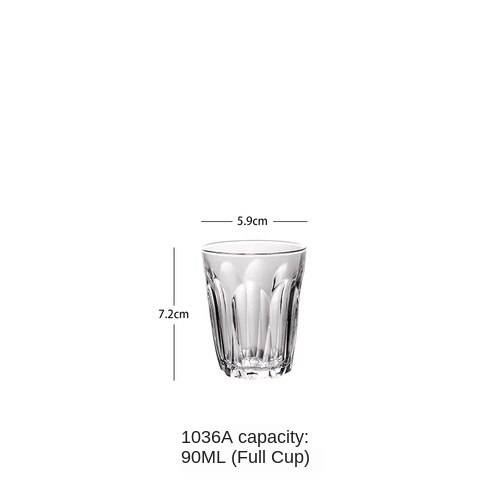 1 stk kaffekop væg glas kop øl kaffe hjerte kopper varmebestandig sund drikke krus te krus gennemsigtig te glas kop: Stil 10 90ml