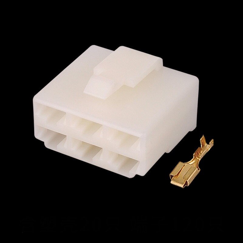 100 sets van 6 pinnen  dj7061-6.3-11/21 abs kunststof elektrische draadconnectoren, mannelijke en vrouwelijke autoconnectoren: Vrouwelijke volledige set